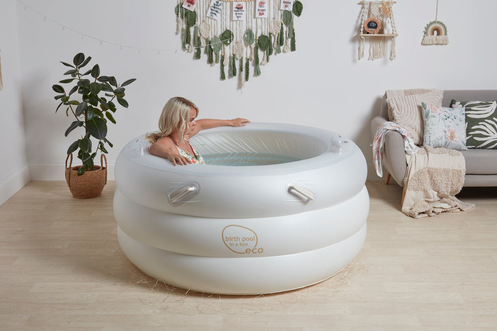 Rest in the white birth pool