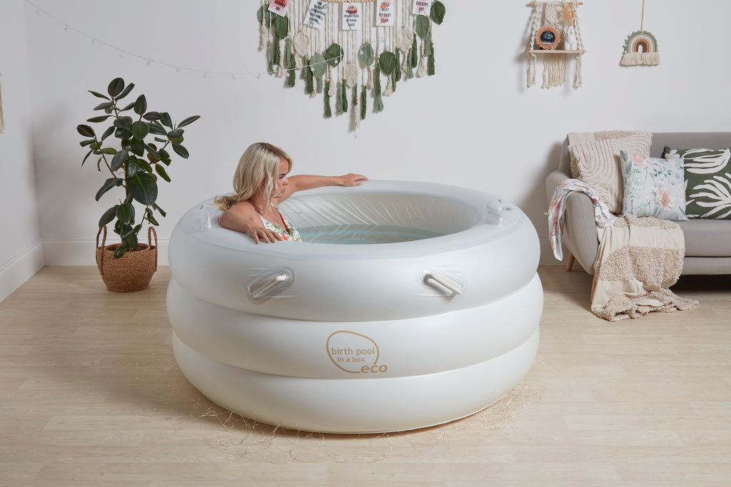 Rest in the white birth pool