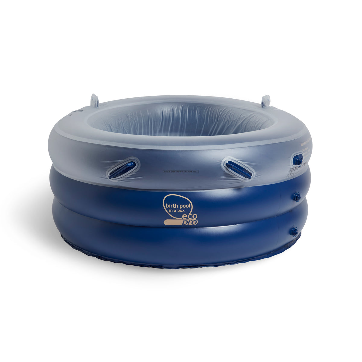 Dark blue birth pool with side
